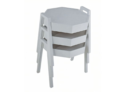 Couchtisch-Set aus Holz in Weiß modern und stilvoll