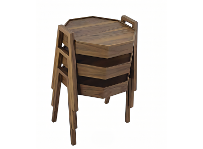 Couchtisch-Set aus Holz in Braun modern elegant