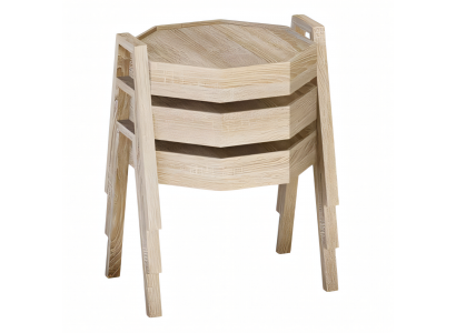 Couchtisch-Set aus Holz in Beige modern elegant