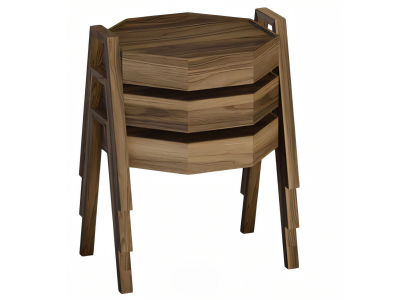 Couchtisch-Set aus Holz in Braun modern eleganter Wohnstil