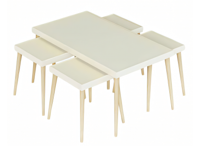 Beiger Holztisch im modernen Design mit stilvoller Optik