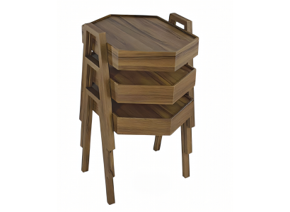 Couchtisch-Set aus Holz in Braun modern elegant