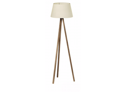 Beige Holz Stehlampe im eleganten Design für Wohnzimmer