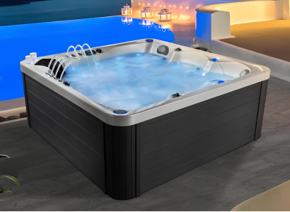 Außenwhirlpool Whirlpool Blubberbad Relaxpool Outdoor-Spa Massagebad 210x210 cm