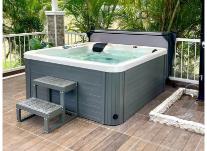 Massagebad Whirlpool Outdoor-Spa Hot Tub Hydromassagewanne 190x190 cm