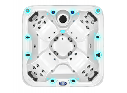 Hydromassagewanne Blubberbad Whirlpool Spa-Bad Whirlwanne 185x185 cm