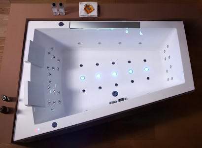 Badewanne Indoor-Massagebadewanne Whirlpool Blubberbad Whirlwanne 180x130 cm