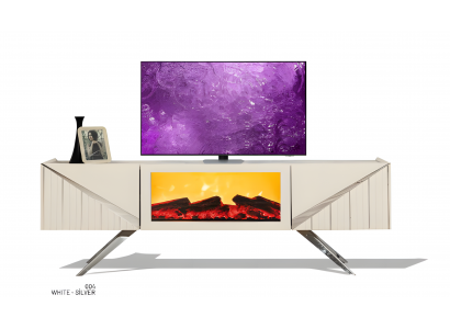 Der TV-Schrank mit LED-Beleuchtung kombiniert Farbwechsel, Musik und Komfort