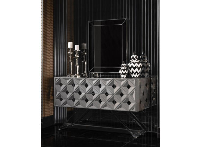 Schminktisch Spiegel Luxus Konsole Kommode Schlafzimmer Holz Modern Design
