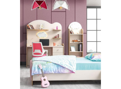 Rosa Schreibtisch Designer Jugendzimmer Buecherregal Holz Kinderzimmer Möbel