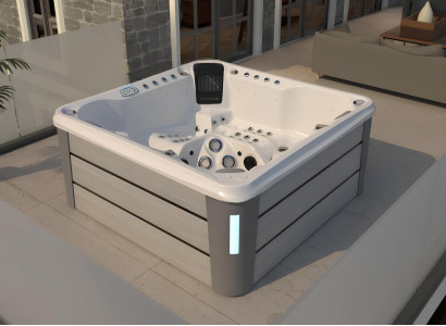 Außenwhirlpool Whirlpool Blubberbad Relaxpool Outdoor-Spa Massagebad 200x200 cm