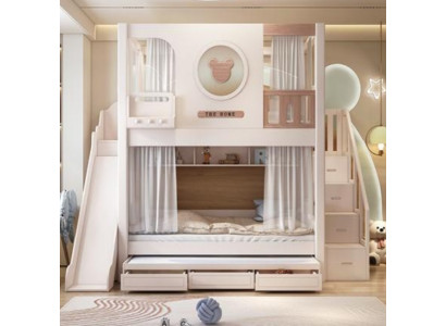 Etagenbett Hochbett Stockbett Kinderbett Jugendbett Holz weiß Doppelstockbett
