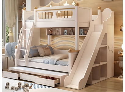 Holz Etagenbett weiß Jugendbett Kinderbett Stockbett Doppelstockbett