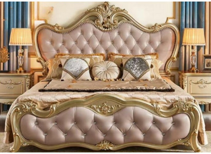 Komfortbett aus massivem Holz Bett 180x200 cm Klassisches Doppelbett