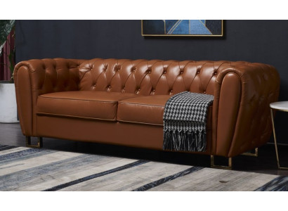 Dreisitzer Wohnsofa Komfortsofa Polstersofa 3-Sitzer Sofa Kunstleder Komfortsofa