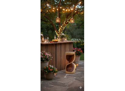 Barhocker aus Holz in Braun für moderne Barbereiche