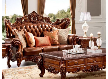luxuriöse Designersofa 3 Sitzer Sofa Relaxsofa Ledersofa Polstersofa