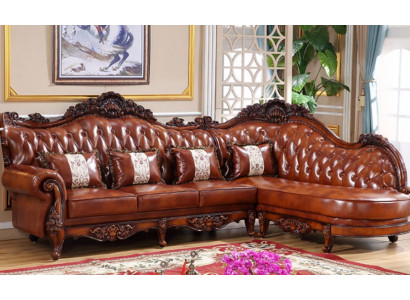 Kunstleder Ecksofa L-form Eckcouch Chaiselongue-Sofa Braun Polsterecke