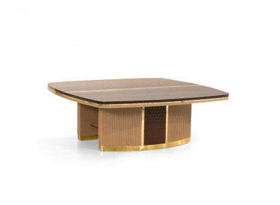 Brauner Holzcouchtisch Designer Wohnzimmer Tisch Luxuriöse Möbel