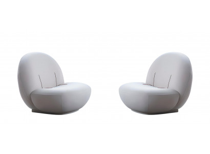 Weicher weißer Sessel Sessel-Set Wohnzimmermöbel Designermöbel