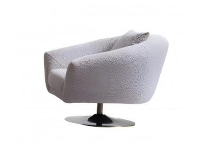Moderner grauer Stoffsessel Weicher Sessel Wohnzimmermöbel Designermöbel