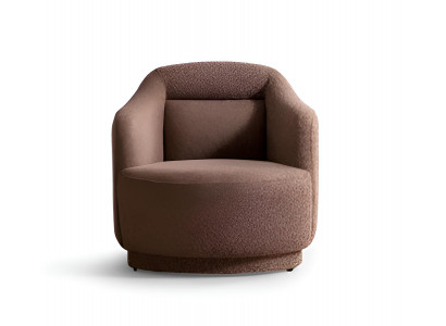 Brauner Sessel Weicher Stoffsessel Designersessel Wohnzimmermöbel