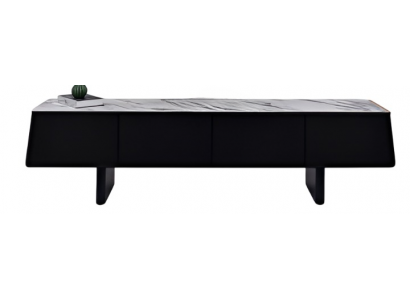 Schwarzes TV-Sideboard Designer- Anrichte Holz-Sideboard Wohnzimmermöbel