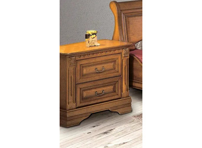 2x Set Klassieke Nachtkastjes Nachtkastje Nachtkonsolen Tafel Massief Hout OSZN