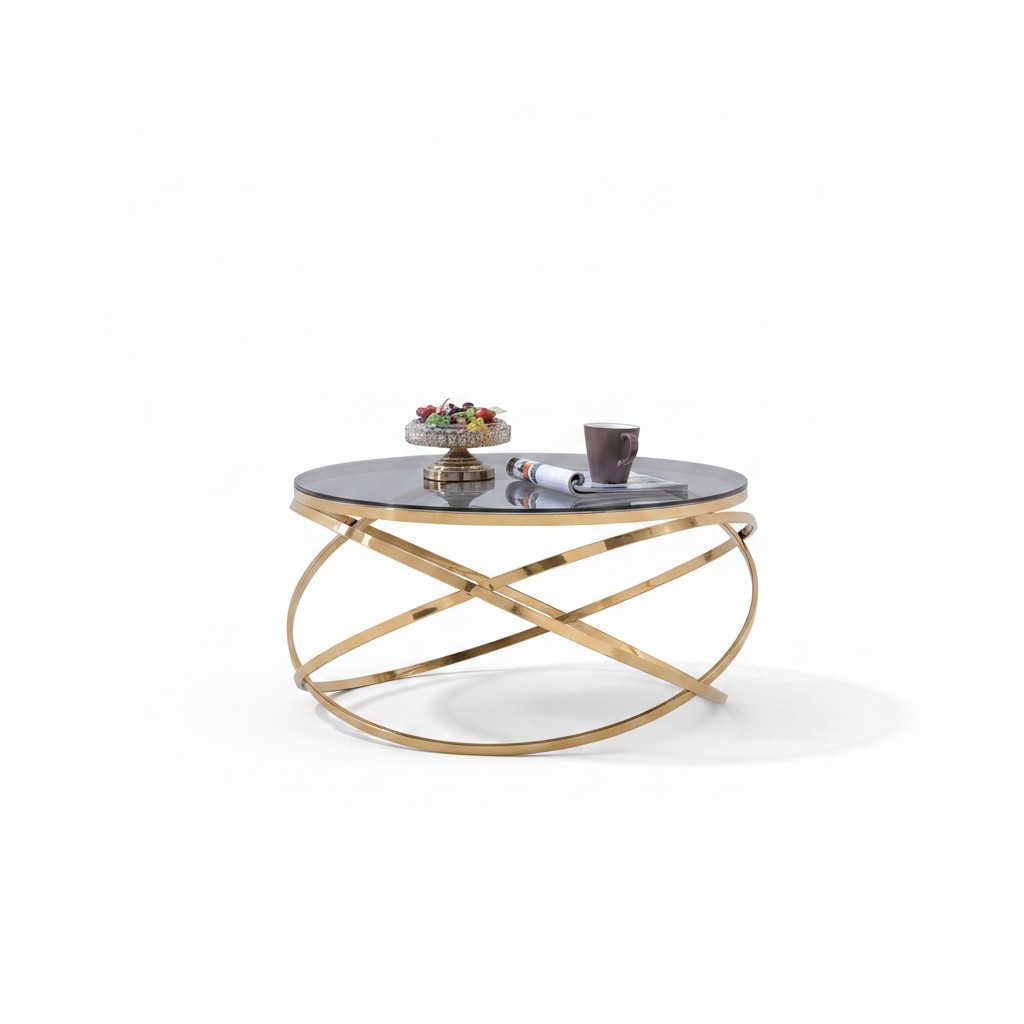 Bank Tafel Ronde tafels Ronde bank Metaal Glas Bijzettafel Ontwerper