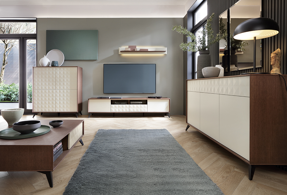 Set Moderne woonkamer dressoir RTV dressoir Woonkamertafel Woonwanden