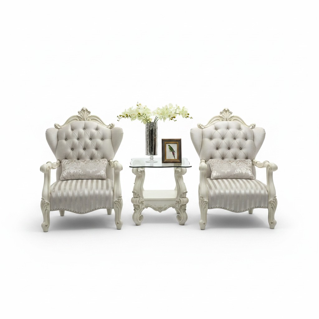 Lounge Club Meubel Set van 3 stuks 2x Fauteuil Bijzettafel Tafel Bankstel Nieuw