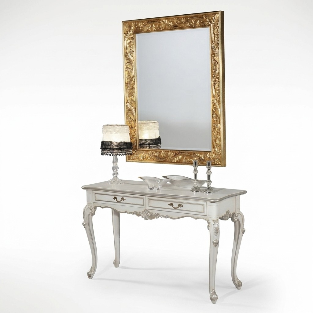 Spiegel Italiaans designmeubilair staande spiegel dressoir 93x183cm Barok Rococo