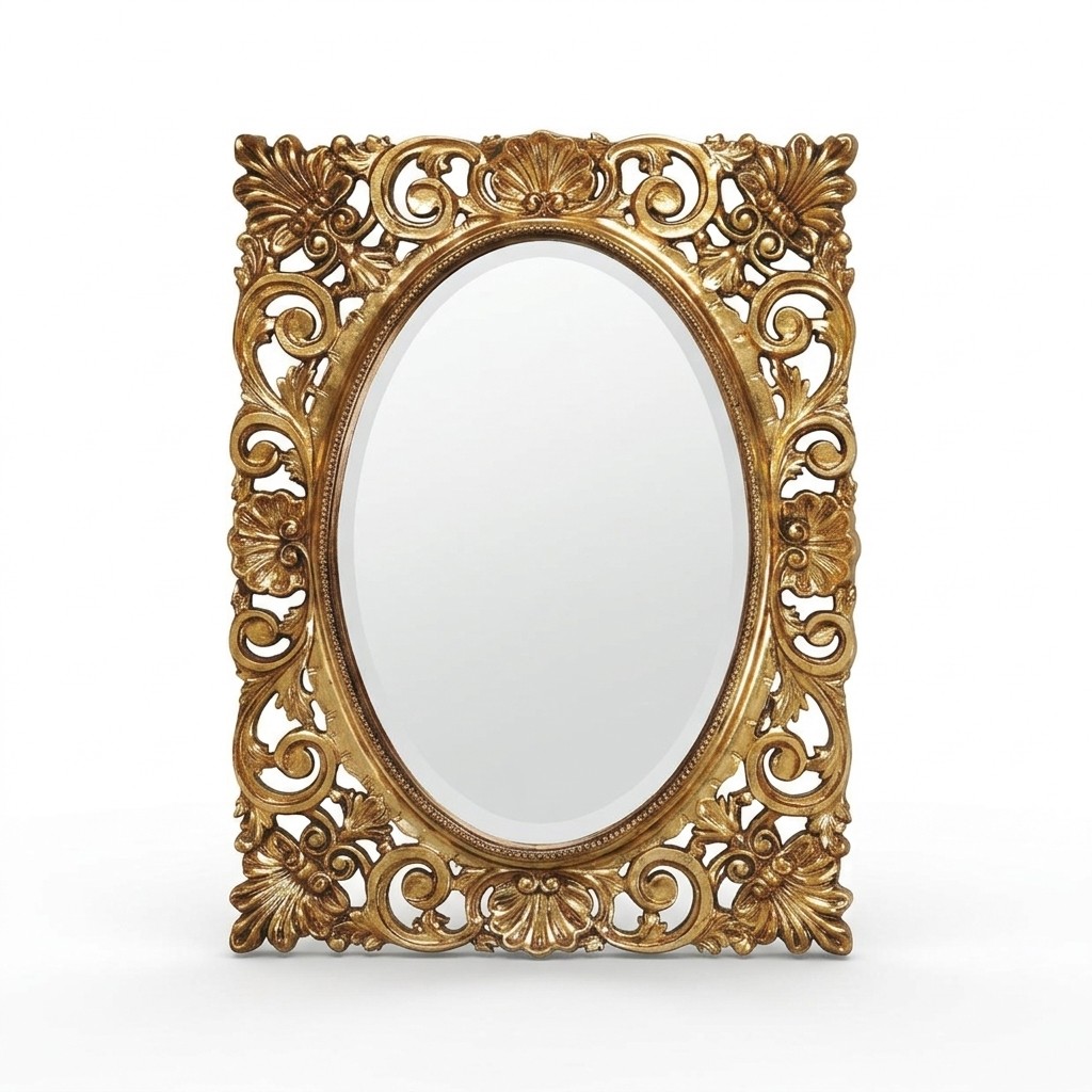 Spiegel houten frame wandspiegel klassiek design barok rococo houten frame xxl