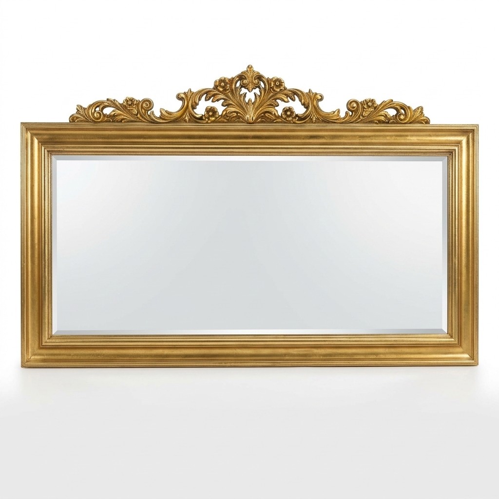 Spiegel houten frame Grote wandspiegel Luxe Klassiek designer Barok Rococo hout