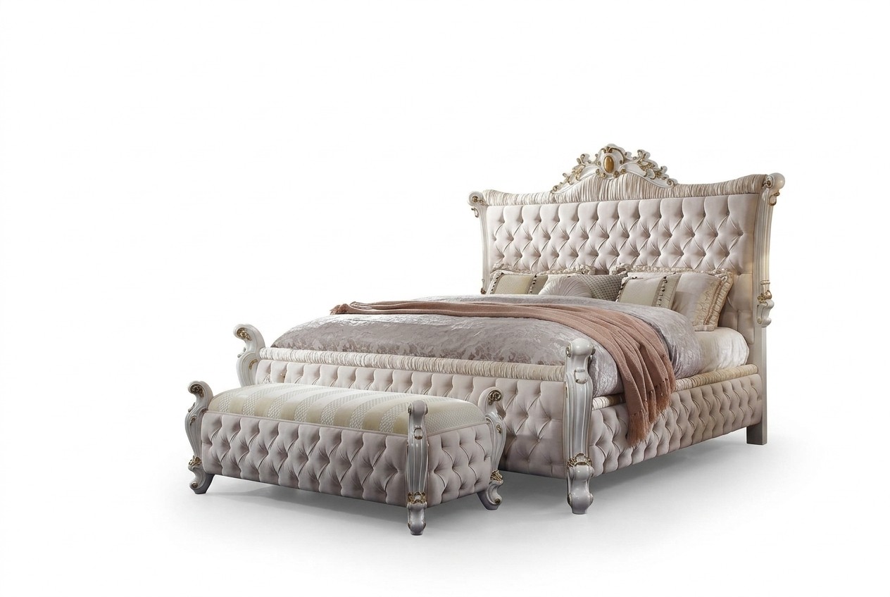 Chesterfield bed Gestoffeerde bedden Slaapkamer Decoratief echtelijk bed Bedden