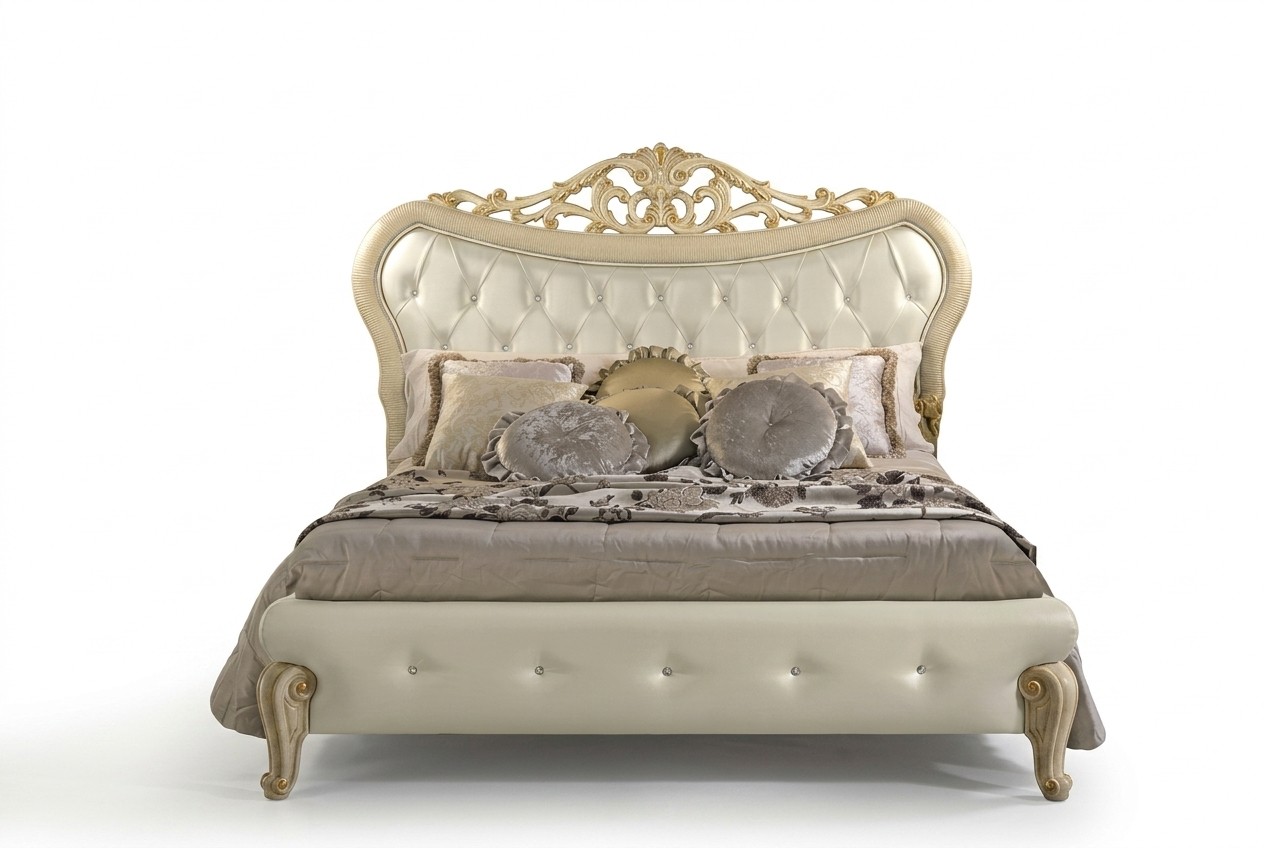 Bedekking ontwerp dubbele bedden slaapkamer houten Chesterfield bedframe nieuw