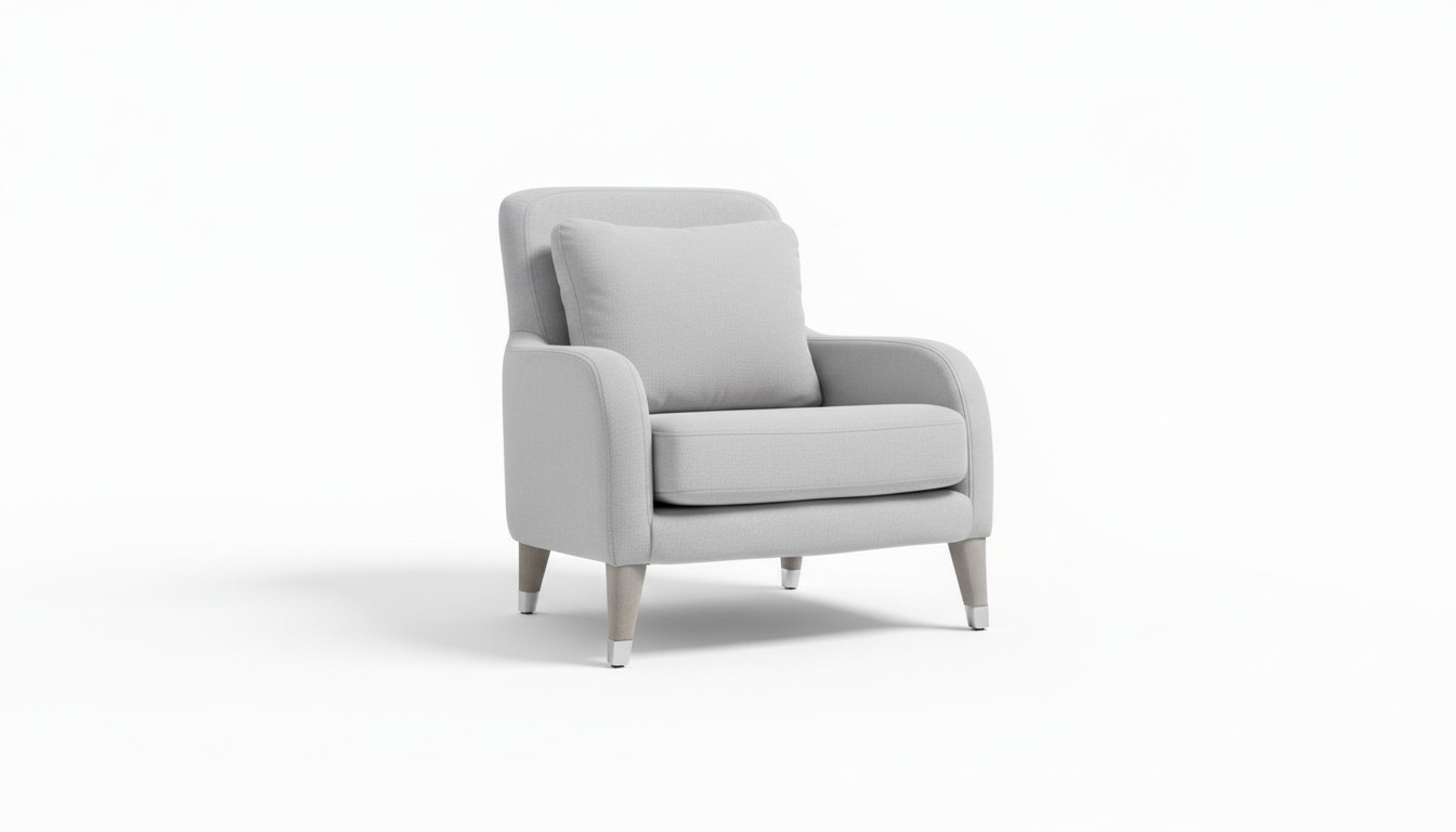 Fauteuil Zitontwerp Woonkamer Bekleding Hout Bekleding Modern Luxe Grijs Nieuw