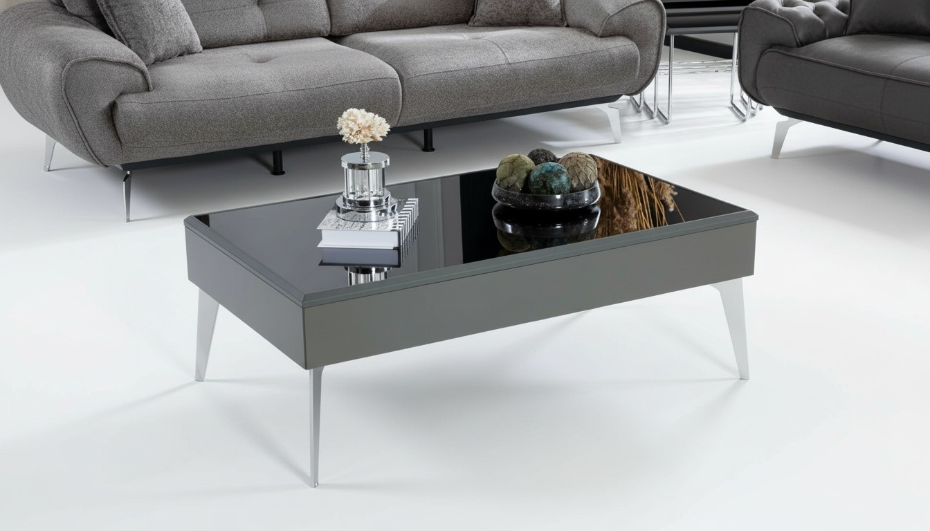 Salontafel Woonkamer Hout Luxe Meubels Moderne Kleur Grijs nieuw