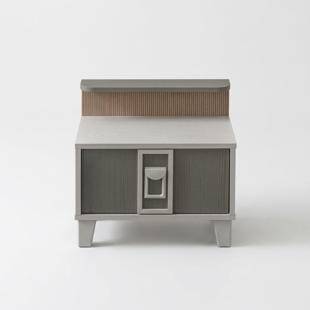 Nachtkastje nachtkastjes consoles hout kinderkamer modern grijs meisje