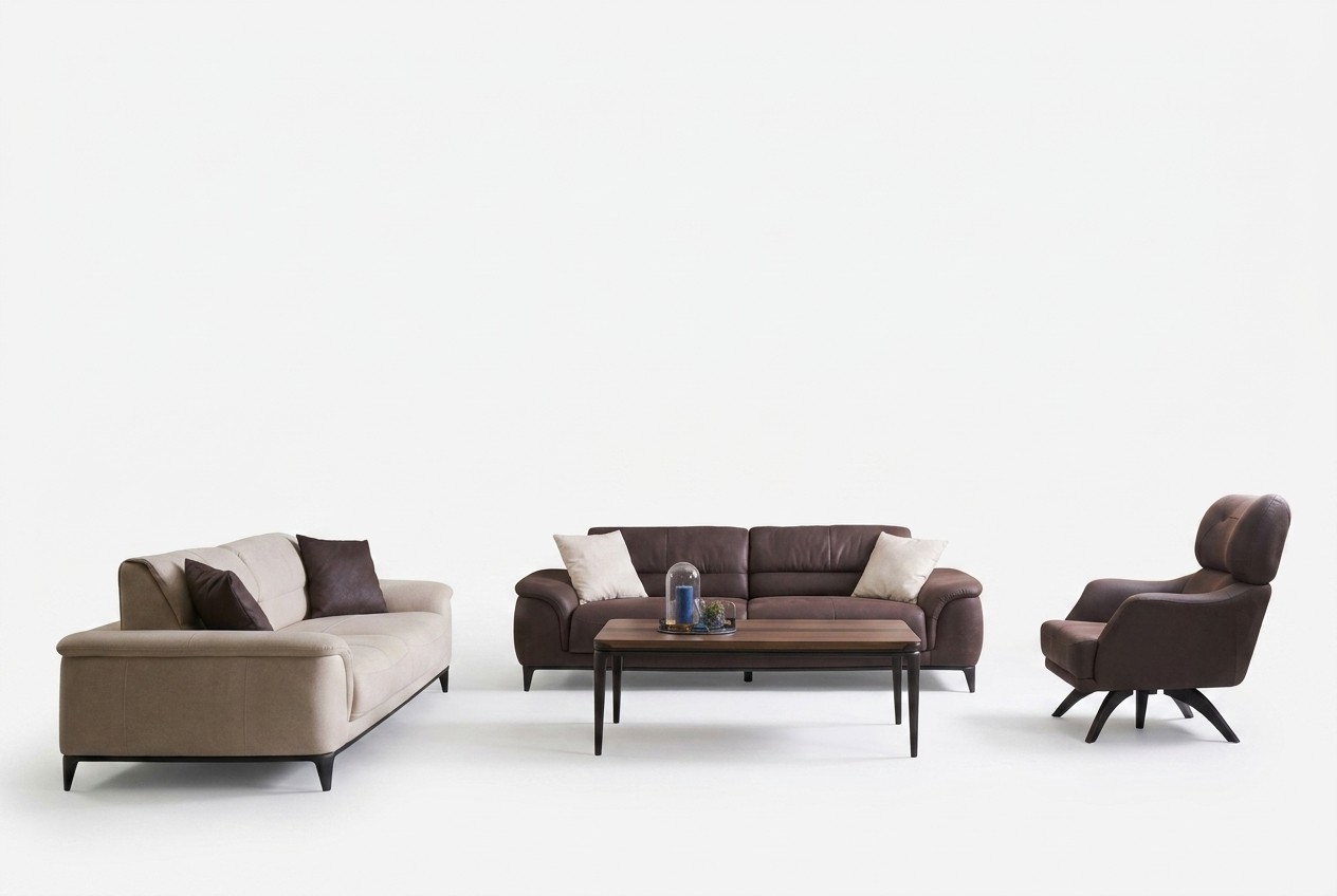 Bankstel bankstel bank fauteuil stoffen bank set 4 delig gestoffeerde banken