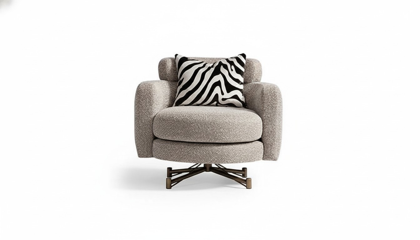 Fauteuil Oorfauteuil Cocktailsalons Clubsfauteuil Grijs Stof Bekleding Zitter