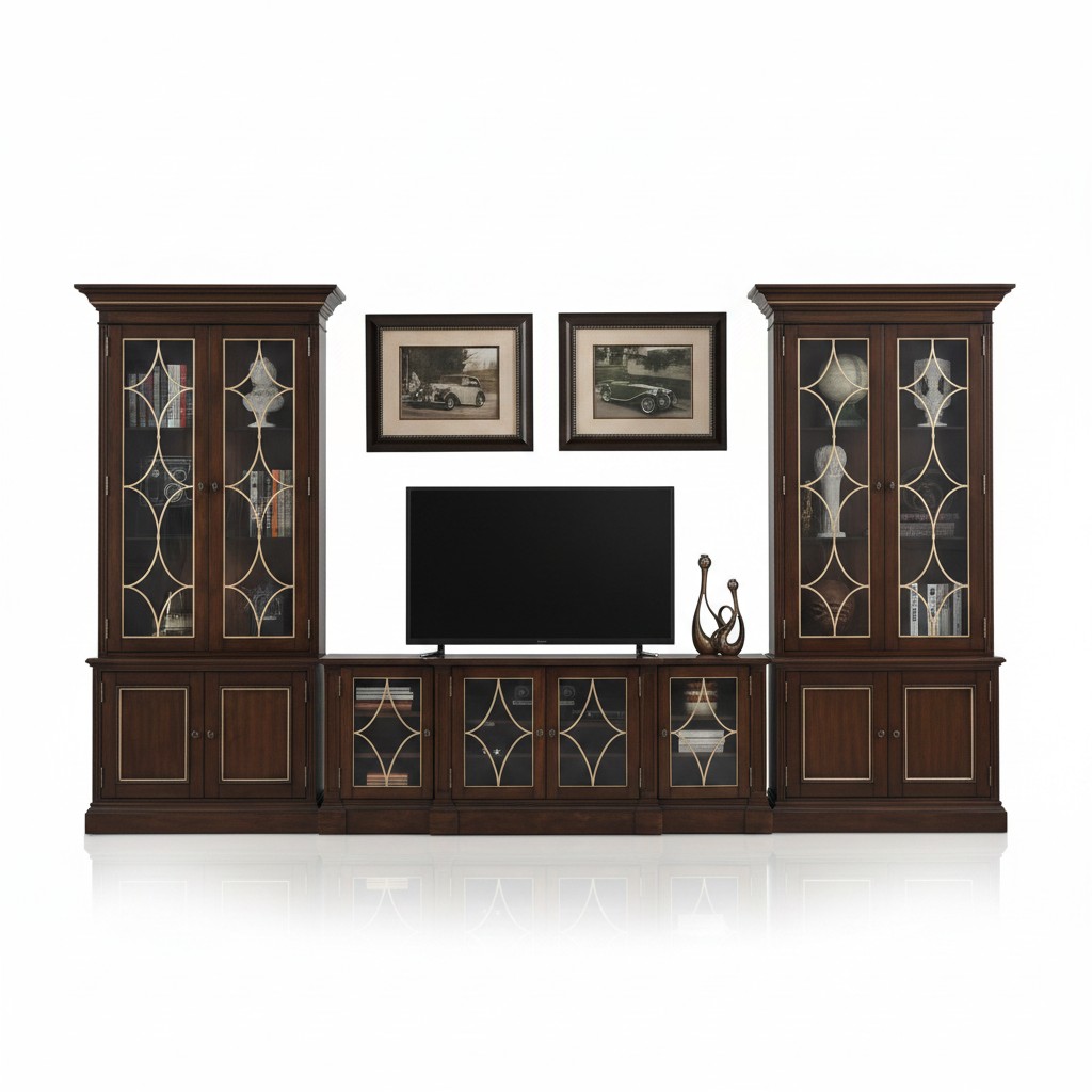 Tv-meubel 2x Vitrine Moderne woonkamer woonkamerset Modern 3-delig