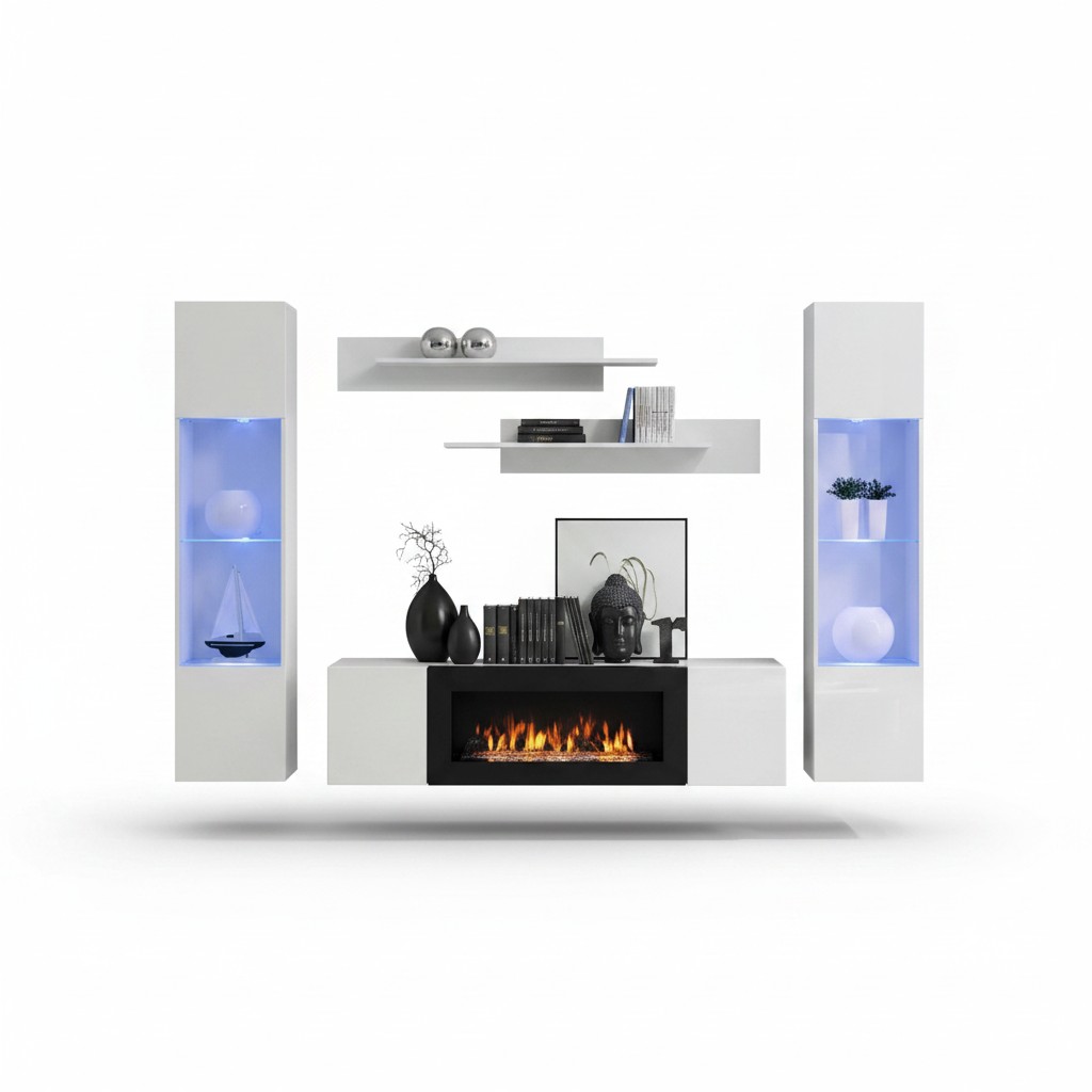 Moderne woonkamer meubels Ontwerper woonwand Wandplanken Dressoir Inrichting
