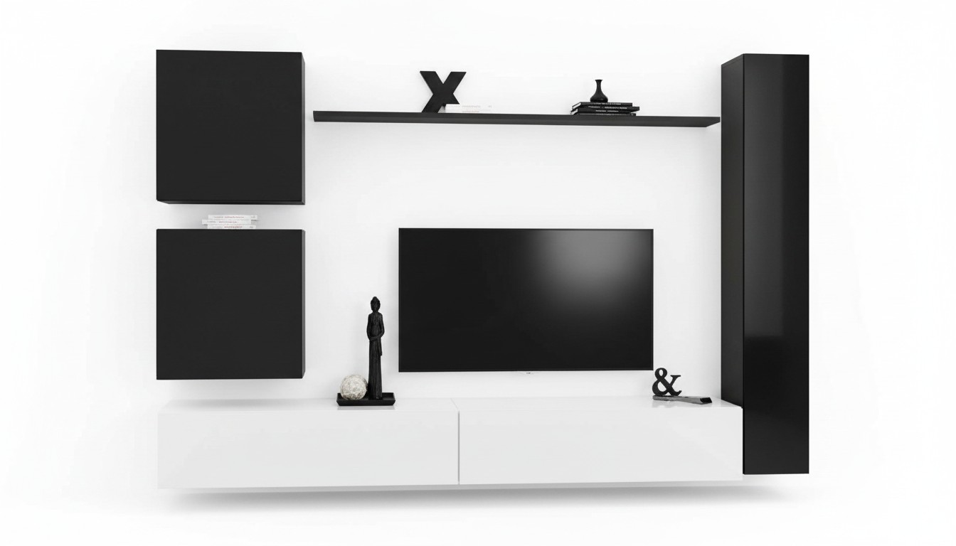 Houten meubels Woonkamer Modern Zwart Meubels TV-standaard Inrichting Dressoir