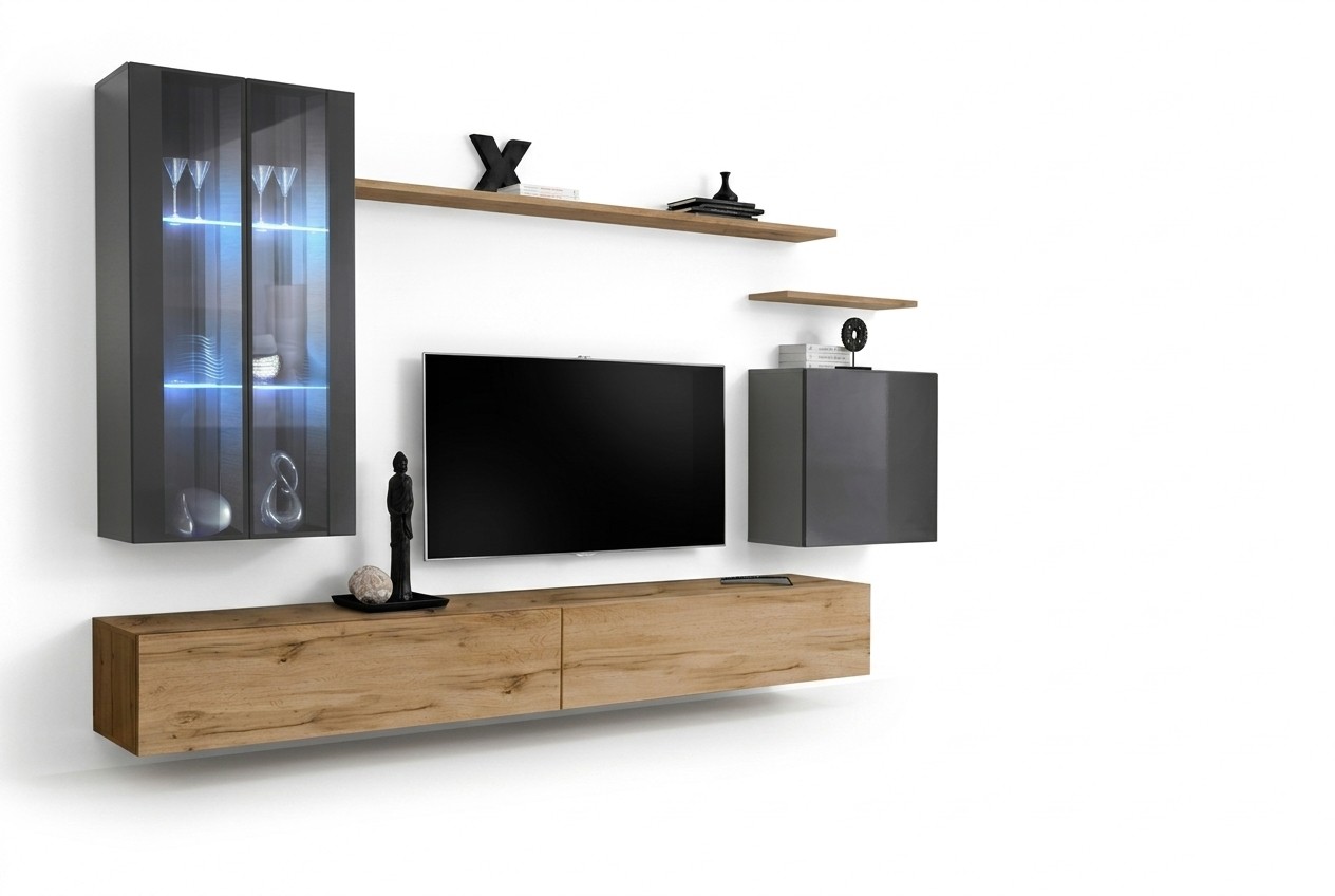 Ontwerper Complete luxe woonkamerset Woonkamermeubilair Planken Stijl Modern Sideboard