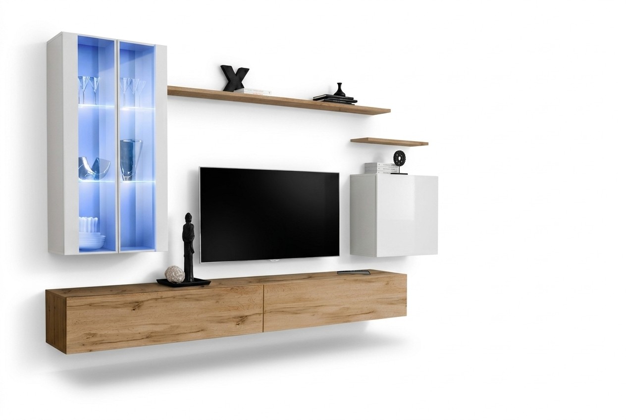 Houten meubel tv-standaard wandkast woonkamermeubilair Compleet set stijl designer