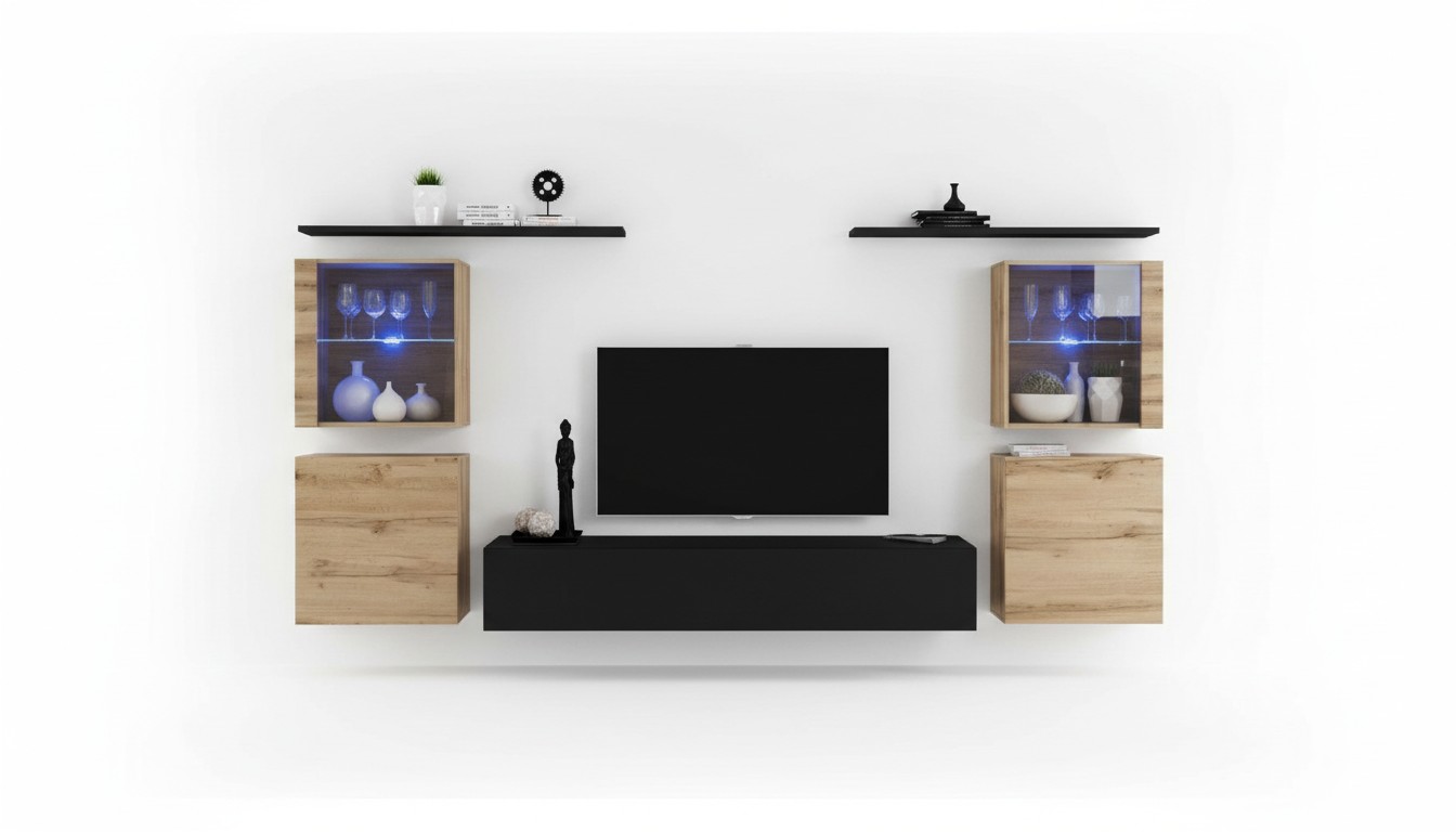 Ontwerper Compleet Woonkamer Luxe Woonwand Groep Modern Sideboard Inrichting