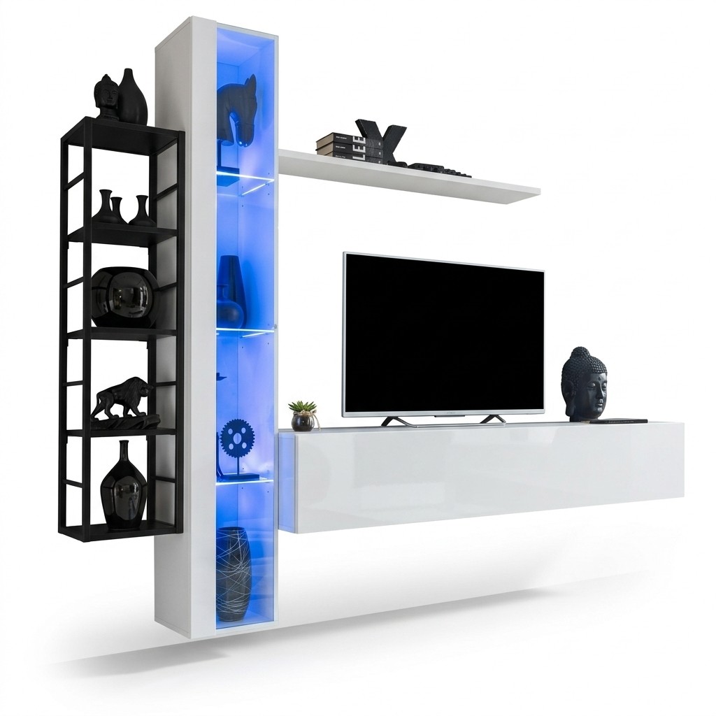 Luxe woonkamer meubels designer stijl modern woonkamer set wand vitrine laagbord.