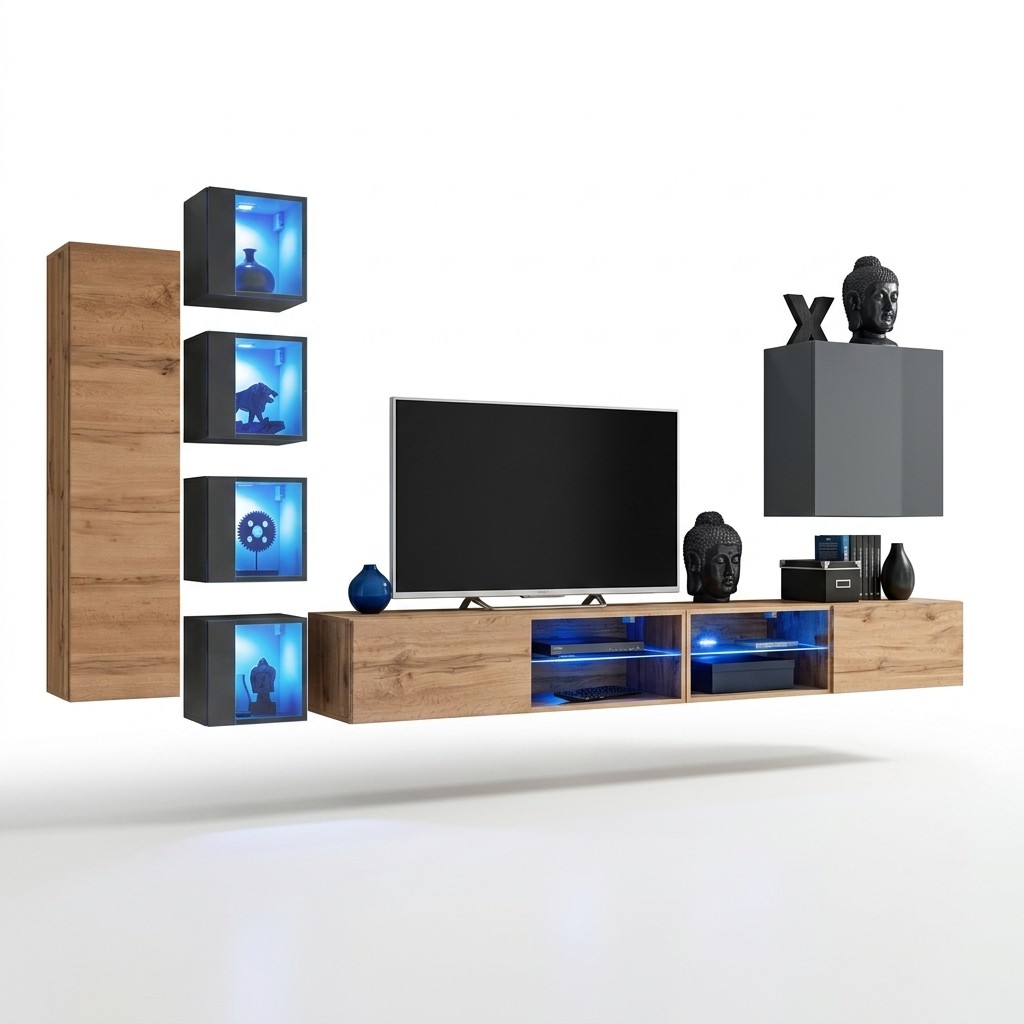 Stel woonwand 320 cm wandkast TV-standaard modern dressoir woonkamermeubels