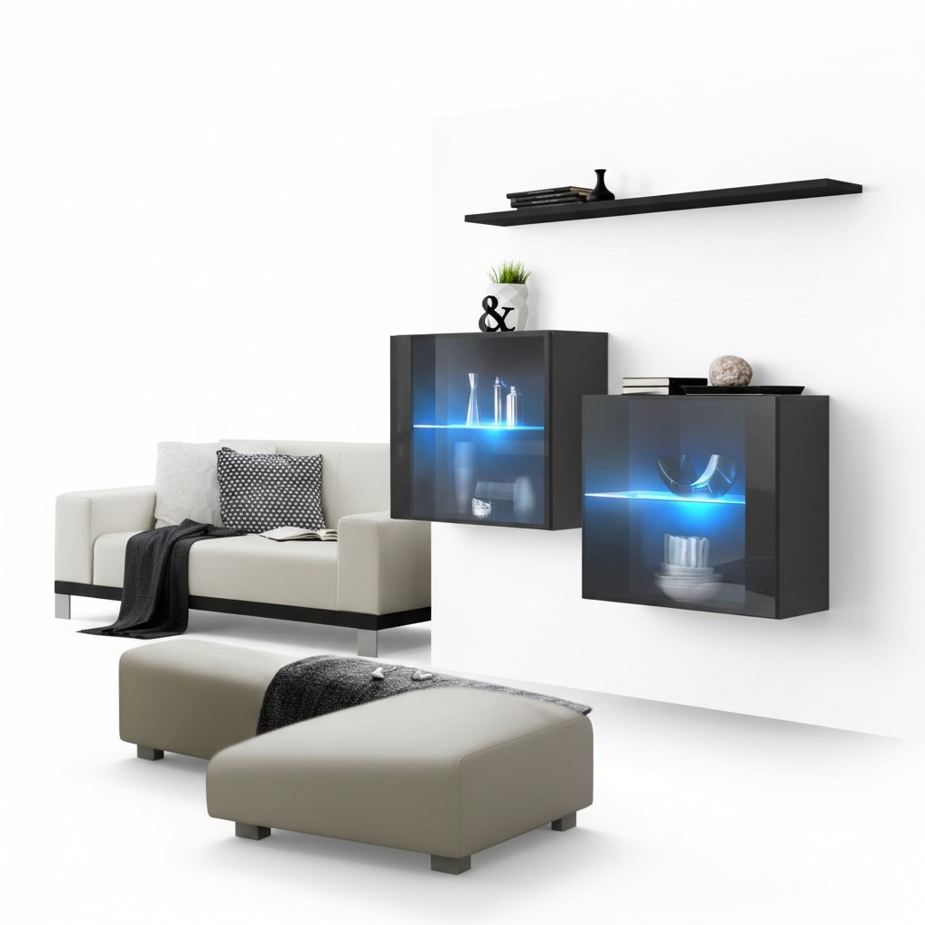 Ontwerper woonkamer wandmeubel wandkast wandplank luxe set woonkamer meubels